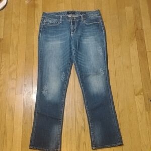 seven7 jeans womens 10 r mid rise straight leg pants stretch denim